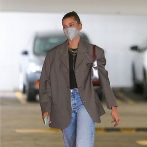 SOLD - Hailey Bieber, vintage oversized, blazer, designer coat street style